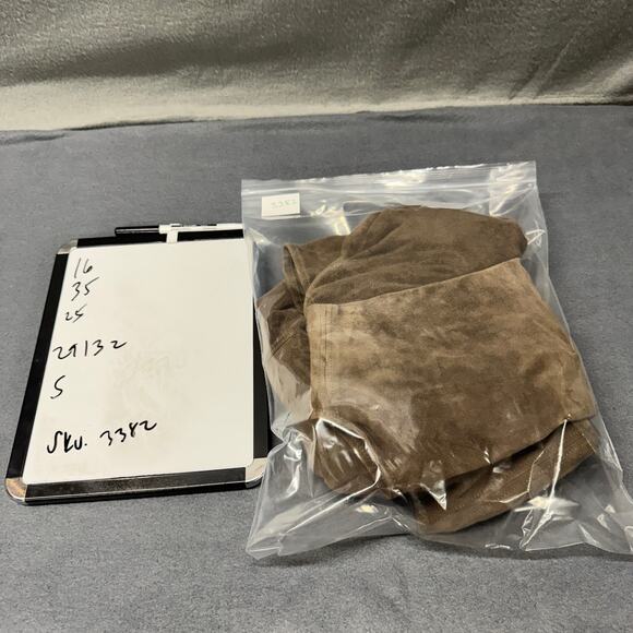 AS by DF Suede Dress Womens Small Brown Long Sleeve Zip Up Retro Knee Length - Picture 9 of 9